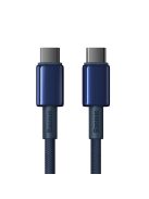 Baseus Tungsten Gold USB-C / USB-C cable 100W 1m - navy blue