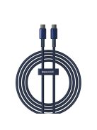 Baseus Tungsten Gold USB-C / USB-C 100W 2m cable - navy blue