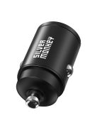 Silver Monkey PDQC-CPCT30-SM 30W car charger 1x USB-C PD 1xUSB-A QC - black