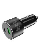 Silver Monkey SMA014 100W car charger 1xUSB-C PD 1xUSB-A QC 3.0 - black