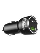 Silver Monkey SMA078 car charger 1xUSB-C 1xUSB-A 45W PD QC - black