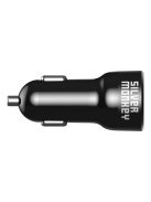 Silver Monkey SMA078 car charger 1xUSB-C 1xUSB-A 45W PD QC - black