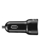 Silver Monkey SMA078 car charger 1xUSB-C 1xUSB-A 45W PD QC - black