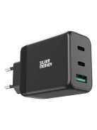 Silver Monkey GaN 65W wall charger 2x USB-C PD 1x USB-A QC 3.0 - black