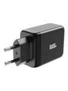 Silver Monkey GaN 65W wall charger 2x USB-C PD 1x USB-A QC 3.0 - black