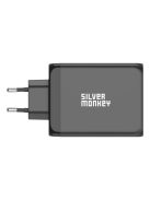 Silver Monkey SMA153 200W GaN charger 3xUSB-C PD USB-A QC 3.0 - black