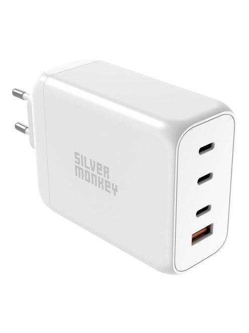 Silver Monkey SMA154 200W GaN charger 3xUSB-C PD USB-A QC 3.0 - white