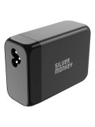 Silver Monkey SMA155 200W GaN charger 3xUSB-C PD USB-A QC 3.0 with detachable power cable - black