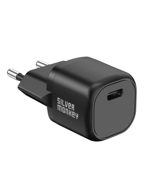 Silver Monkey Mini USB-C 20W PD wall charger - black