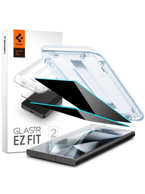 Spigen Glas.tR EZ Fit Privacy Tempered Glass for Samsung Galaxy S24 Ultra - 2 pcs.