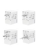 Dudao A65Pro 65W EU / US / JP / AUS / UK travel adapter 2x USB-C 2x USB-A - white