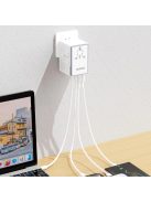 Dudao A65Pro 65W EU / US / JP / AUS / UK travel adapter 2x USB-C 2x USB-A - white