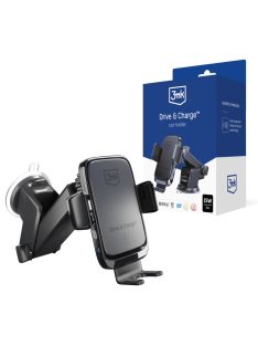   3mk Drive & Charge car phone holder for grille/window/cockpit with inductive charger - black