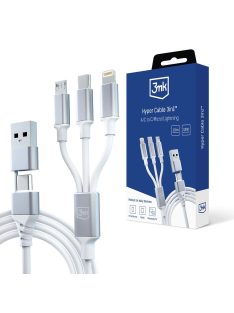   3mk Hyper Cable 3in1 USB-A - USB-C / USB-C - micro USB - Lightning 1.5m - white