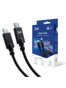 3mk Hyper Cable USB-C / USB-C 100W 4K 60Hz 1m - Black