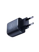 3mk Hyper Charger 20W USB-C USB-A wall charger - black