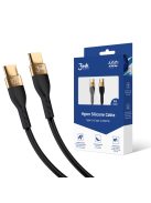 3mk Hyper Silicone Cable USB-C / USB-C 100W 2m - Black