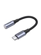 Ugreen AV161 adapter for headphones mini jack 3.5 mm (female) / USB-C (male) 10 cm - gray