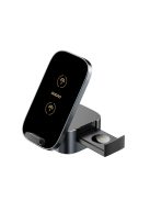 Dudao A11Pro+ inductive charger 15W 3in1 for phone / smartwatch / headphones - black