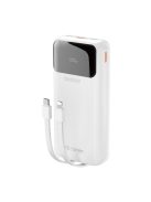 Dudao K15Pro Powerbank 20000mAh 22.5W PD USB-C / USB-A / built-in Lightning and USB-C cables - white