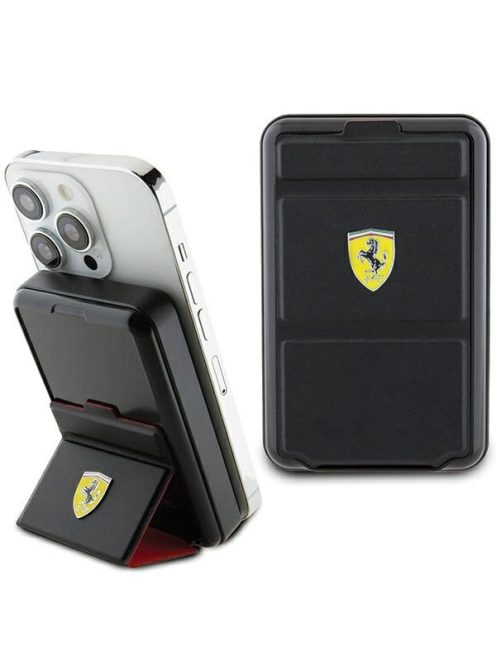 Powerbank Ferrari Metal Logo MagSafe induction 15W 10000 mAh with stand function - black