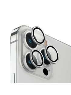   Uniq Optix Aluminum Camera Lens Protector for iPhone 14 Pro / 14 Pro Max camera lens with applicator - silver