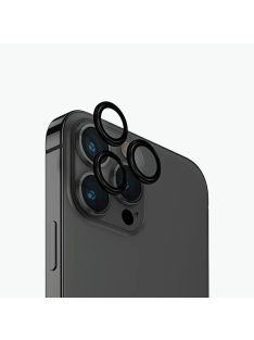   Uniq Optix Aluminum Camera Lens Protector for iPhone 15 Pro camera lens with applicator - black