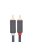 Ugreen AV104 30747 audio cable 2RCA (male) / 2RCA (male) 1m - gray