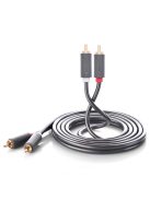 Ugreen AV104 30747 audio cable 2RCA (male) / 2RCA (male) 1m - gray