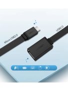 Ugreen US133 10396 micro USB (male) / USB-A (female) OTG cable flat 0.15m - black