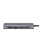 Ugreen CM195 ​​6in1 adapter USB-C - HDMI / 2x USB-A 3.0 / USB-C PD / SD / TF reader - gray