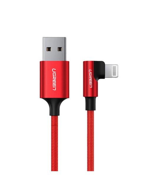 Ugreen US299 60555 angled Lightning / USB-A MFi cable 2.4A 1m - red