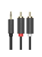 Ugreen AV102 10772 cable 3.5 mm mini jack (male) / 2RCA (male) 1m - gray