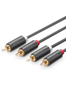 Ugreen AV104 10519 audio cable 2RCA (male) / 2RCA (male) 3m - gray