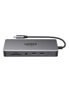 HUB Ugreen CM681 15978 13in1 USB-C - 2x USB-A 3.2 / 2x USB-A 3.0 / USB-C 3.2 / 2x HDMI / DisplayPort / RJ45 / SD and TF / AUX / USB-C PD