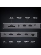 HUB Ugreen CM681 15978 13in1 USB-C - 2x USB-A 3.2 / 2x USB-A 3.0 / USB-C 3.2 / 2x HDMI / DisplayPort / RJ45 / SD and TF / AUX / USB-C PD