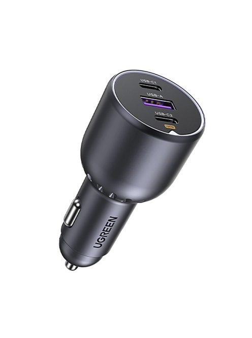 Ugreen EC705 car charger 130W 2x USB-C 1x USB-A - gray