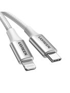 Ugreen US304 70523 USB-C / Lightning MFi cable 1m - silver