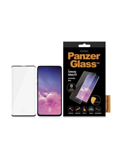 PanzerGlass Curved Super+ tempered glass for Samsung S10 - with black frame