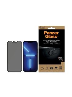   PanzerGlass E2E Microfracture Antibacterial Privacy Glass with Camera Protector for iPhone 13 Pro Max - With Black Frame