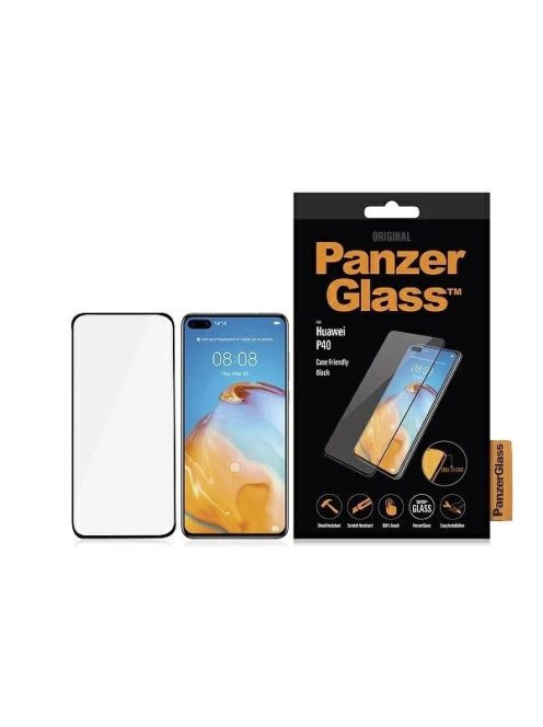 PanzerGlass E2E Super+ tempered glass for Huawei P40 - with black frame