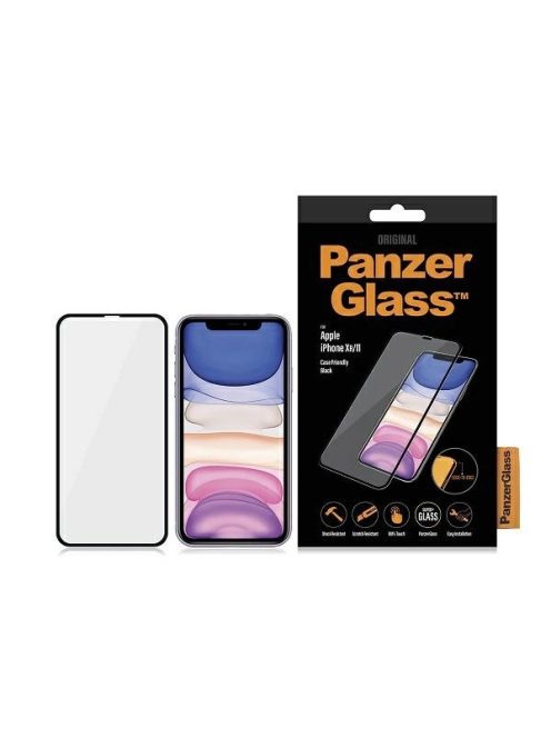 PanzerGlass E2E Super+ tempered glass for iPhone XR / 11 - with black frame