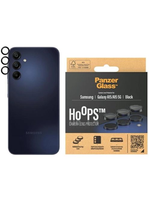 PanzerGlass Hoops Camera Protection for Samsung Galaxy A15 / A15 5G - with Black Frame