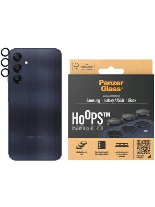 PanzerGlass Hoops Camera Protection for Samsung Galaxy A25 5G - with Black Frame