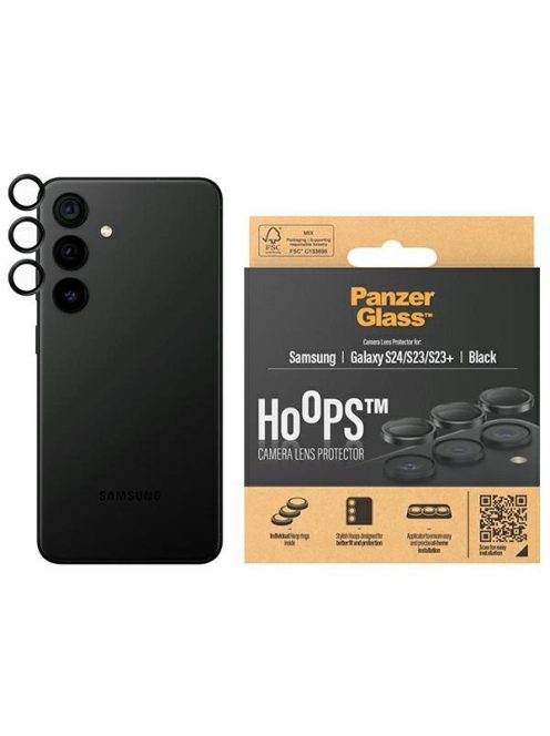 PanzerGlass Hoops Camera Protection for Samsung Galaxy S24 / S23 / S23+ - with black frame