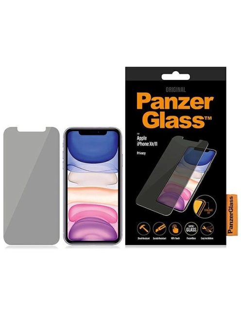 PanzerGlass Standard Fit tempered glass privatized for iPhone XR/11