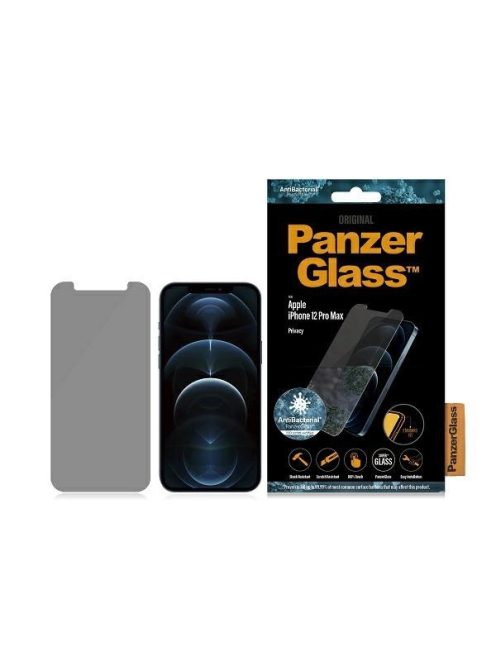 PanzerGlass Standard Super+ antibacterial privacy tempered glass for iPhone 12 Pro Max