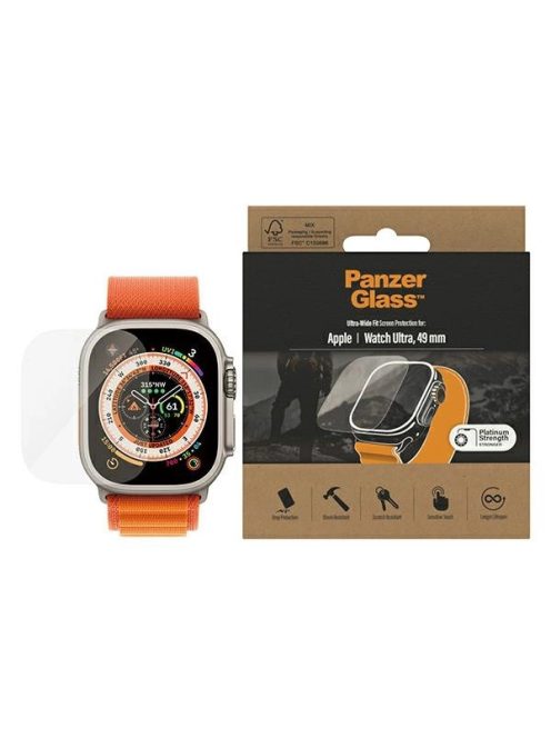 PanzerGlass Ultra-Wide Fit tempered glass for Apple Watch Ultra 49mm