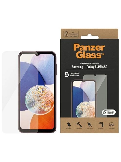 PanzerGlass Ultra-Wide Fit Tempered Glass for Samsung Galaxy A14 5G / A14