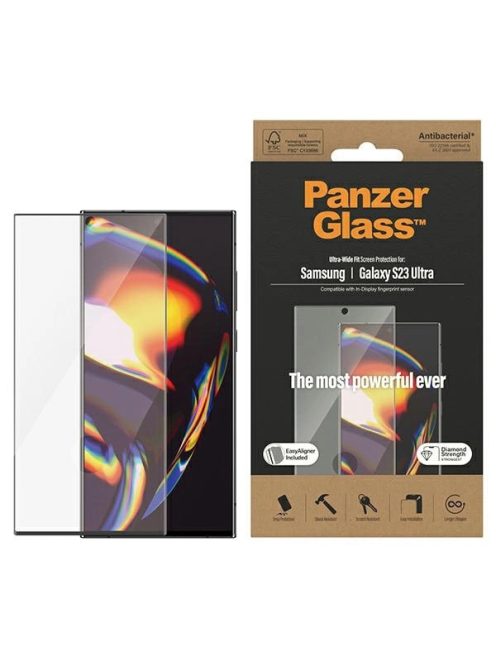 PanzerGlass Ultra-Wide Fit Tempered Glass with Applicator for Samsung Galaxy S23 Ultra